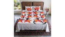 New Design Rayon Bedsheet Hand Painted 